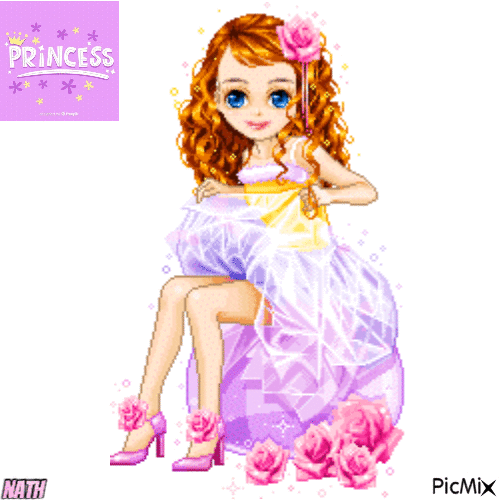 Une belle princesse - GIF animado gratis