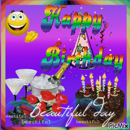 HAPPY BIRTHDAY - Бесплатный анимированный гифка