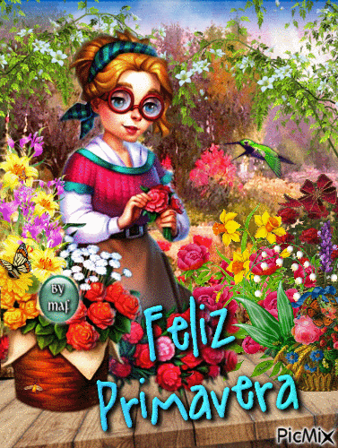 Feliz Primavera - Бесплатный анимированный гифка