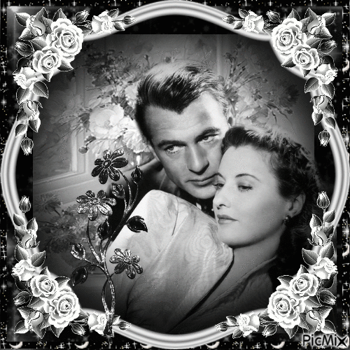 Barbara Stanwyck & Gary Cooper - GIF animado grátis