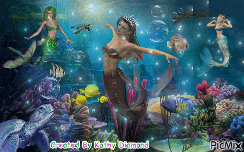 Mermaid Magic - GIF เคลื่อนไหวฟรี