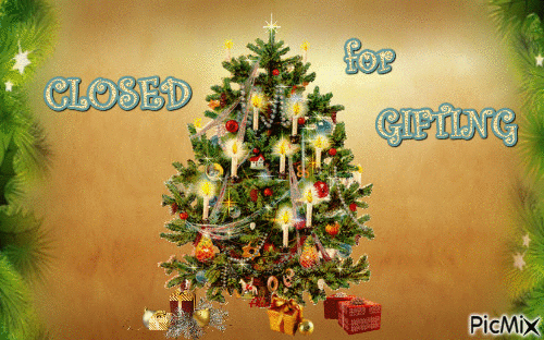 Closed for gifting Christmas - Gratis animeret GIF