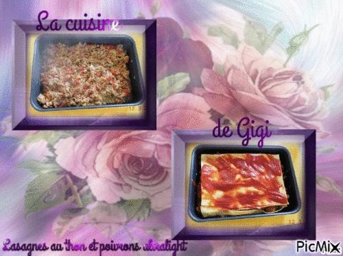 Lasagnes au thon et poivrons ultralight - Gratis geanimeerde GIF