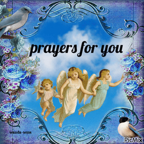 Angels-prayers for you-blue-birds - Free animated GIF