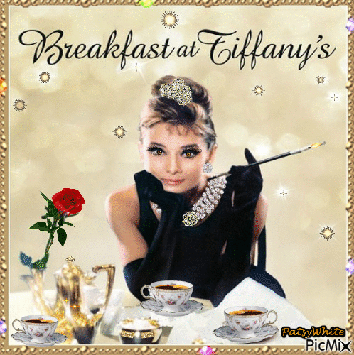 Audrey Hepburn in the film                "  Breakfast at Tiffany´s" - Бесплатный анимированный гифка