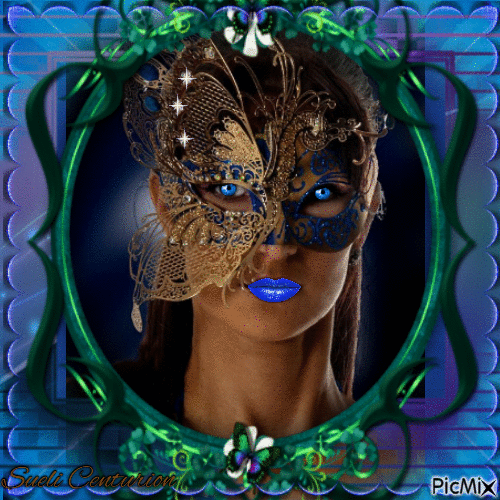Mulher Mascarada - Gratis animeret GIF