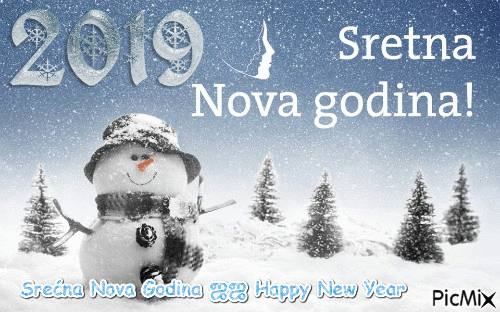 Srecna Nova 2019 Godina - Free animated GIF