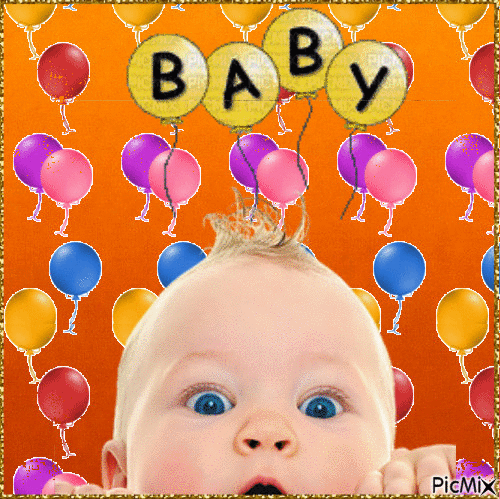 Baby ballon - 免费动画 GIF