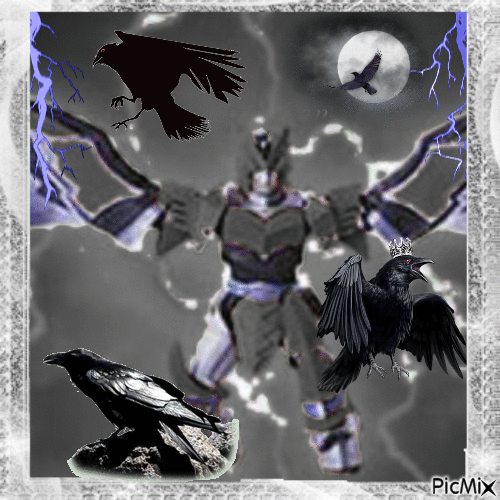 Mystic Force Roc/Crow Zord - Gratis animeret GIF