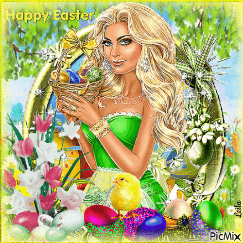 Happy Easter 16 - Бесплатный анимированный гифка