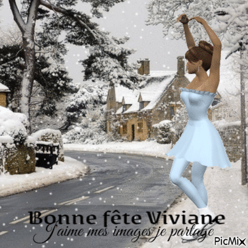 Bonne fête viviane - Безплатен анимиран GIF