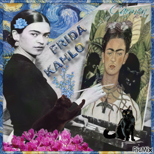 Frida Kahlo - GIF animasi gratis