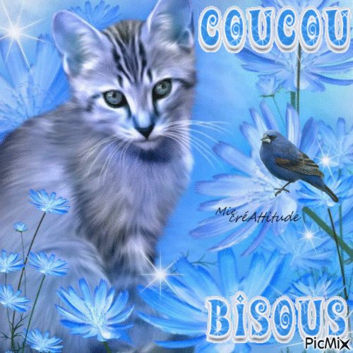 Coucou, bisous du minou :D - Безплатен анимиран GIF