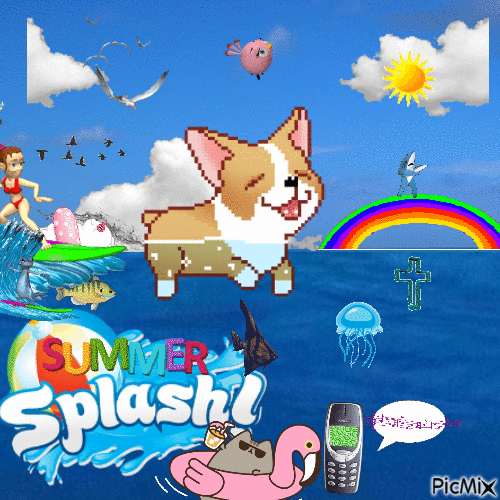 Summer Splash - GIF animasi gratis
