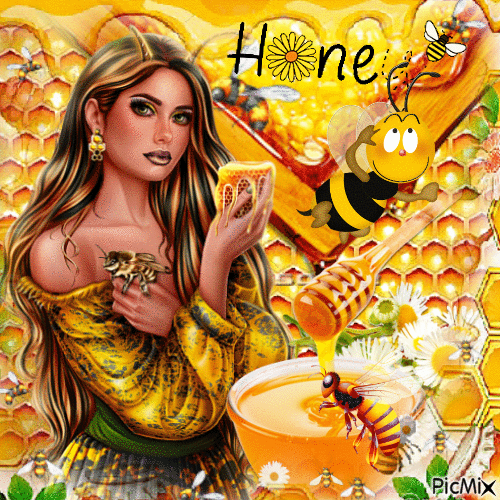 Le miel - GIF animado grátis