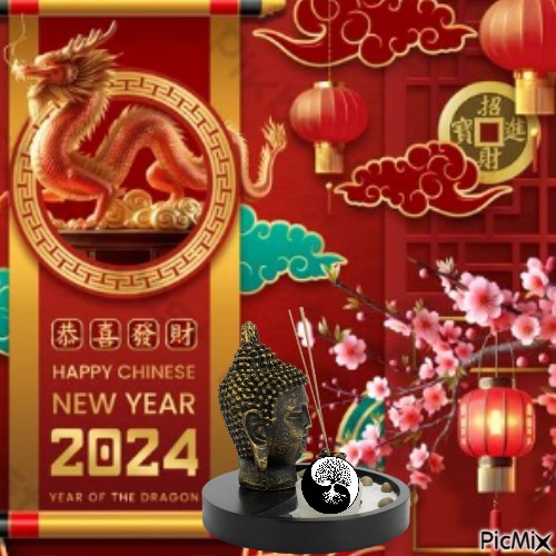 NOUVEL AN CHINOIS 2024 - PNG gratuit