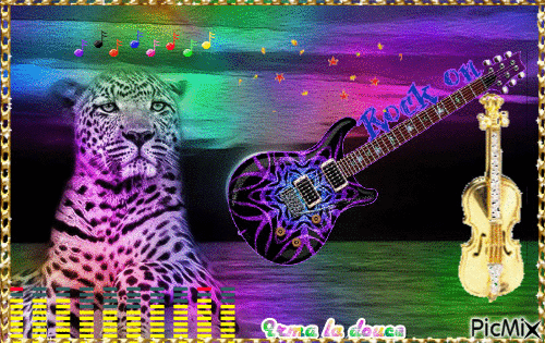 Tigre musical - GIF animé gratuit