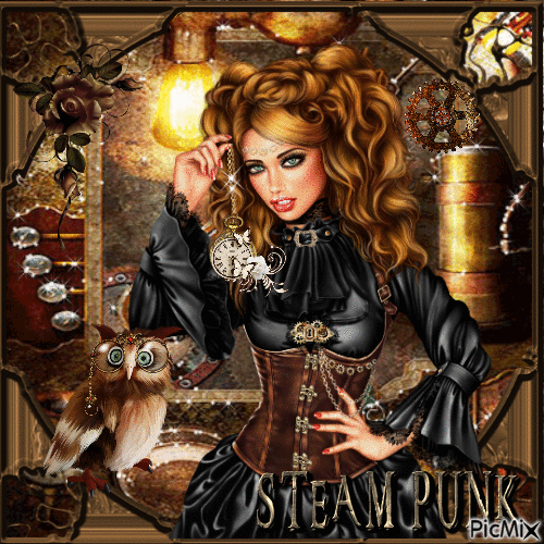 Steampunk - Brown and white