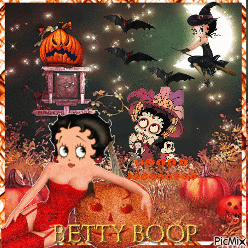 BETTY BOOP IN HALLOWEEN - Free animated GIF