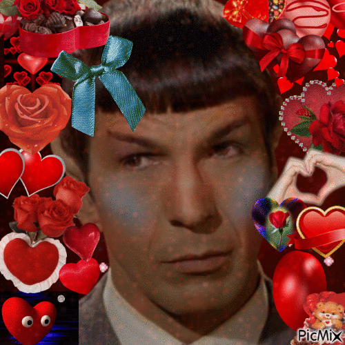 spock is a little late to valentines - Бесплатный анимированный гифка