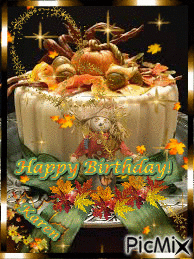 Fall Birthday Cake 3 - Gratis geanimeerde GIF
