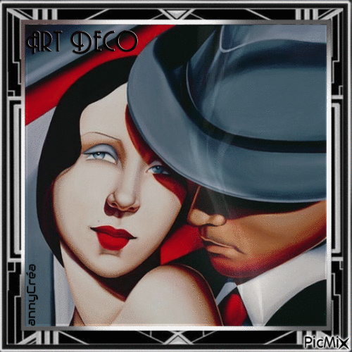 Couple Art Déco - GIF เคลื่อนไหวฟรี
