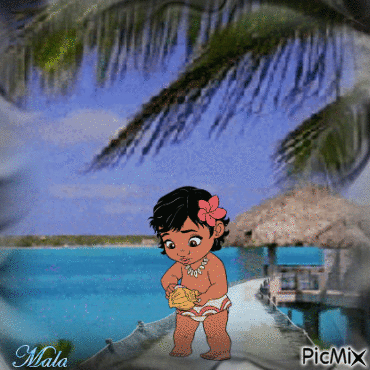 Baby Moana - GIF animado gratis