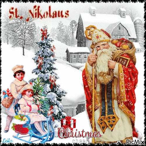 St. Nikolaus. Christmas cheer - 無料のアニメーション GIF