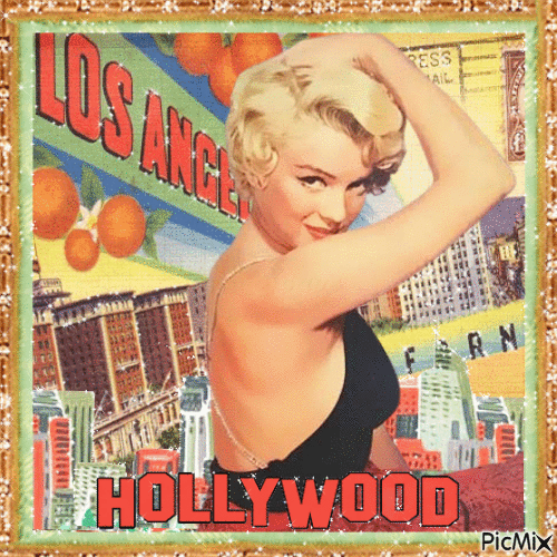 Hollywood Los Angeles vintage - GIF animé gratuit