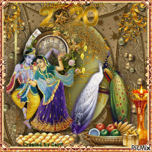 At the Hindu New Year;first creation - Nemokamas animacinis gif