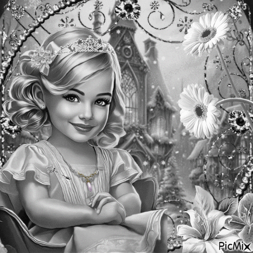 Retrato de una princesita - GIF animado gratis