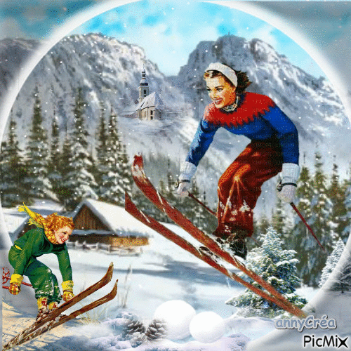 Les joies de l'hiver - Безплатен анимиран GIF