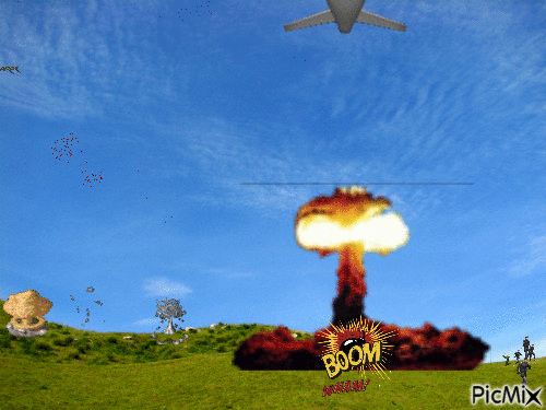 Bombe a hiroshima - GIF animasi gratis