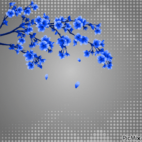 blue flowers - GIF animado gratis