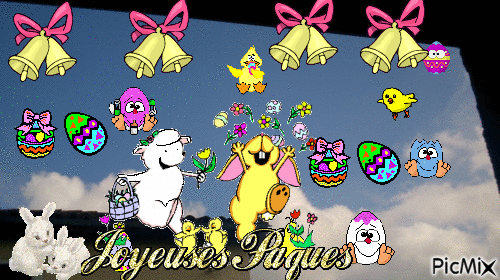 joyeuses Pâques - Animovaný GIF zadarmo
