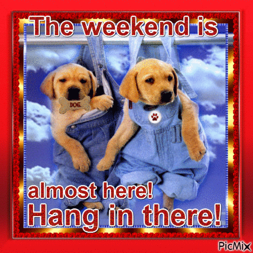 The Weekend Is Almost Here! - GIF animasi gratis