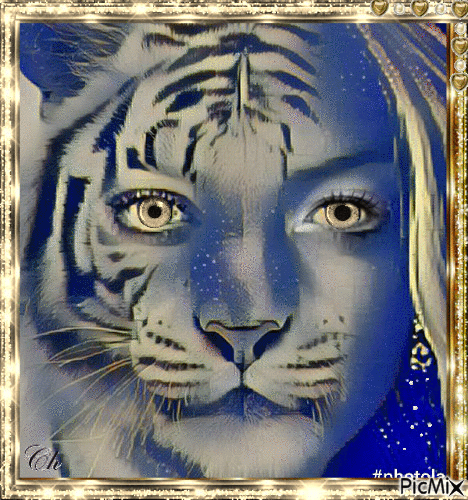 Femme tigre - Gratis geanimeerde GIF