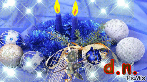 candele  blu - Ingyenes animált GIF