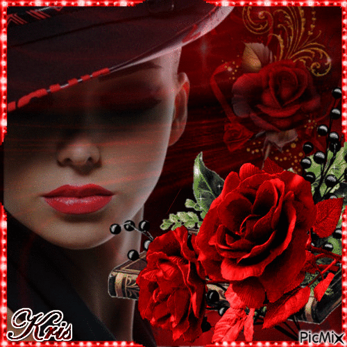 roses rouges - Gratis animeret GIF