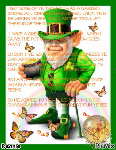 Leprechaun with Irish Saying - Gratis animeret GIF