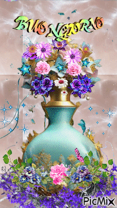 Vaso con fiori - Бесплатни анимирани ГИФ