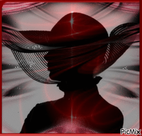 dame chapeau - Animovaný GIF zadarmo