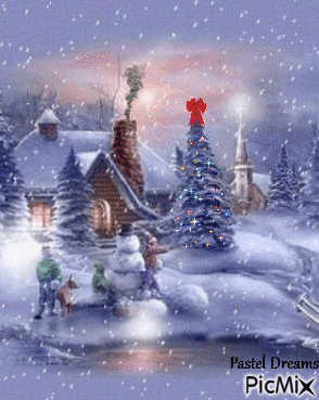 Winter scene - GIF animado gratis