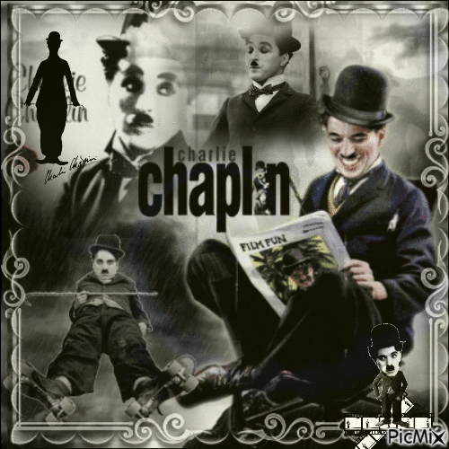 charles chaplin - Бесплатный анимированный гифка