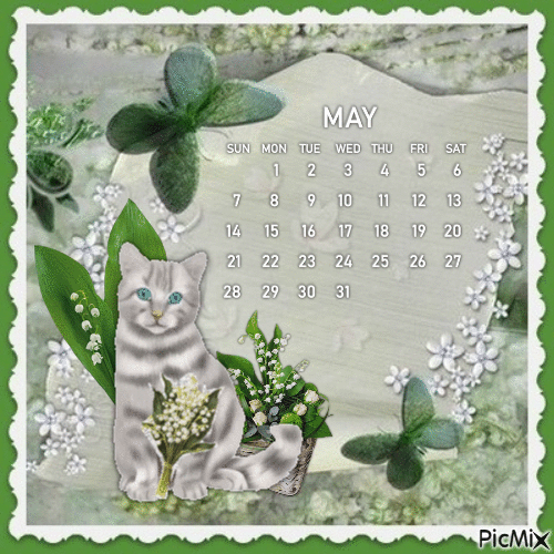 May calendar - GIF animasi gratis