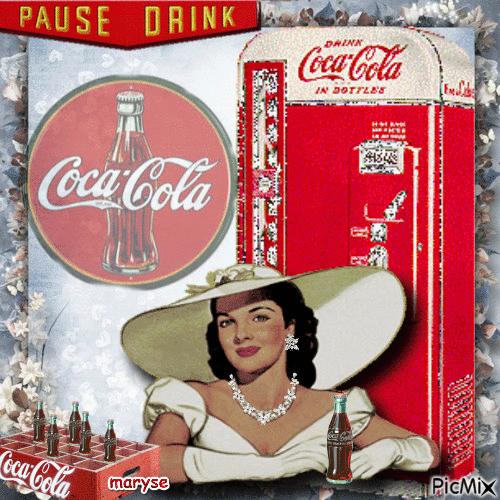 vintage coca cola - GIF animado grátis