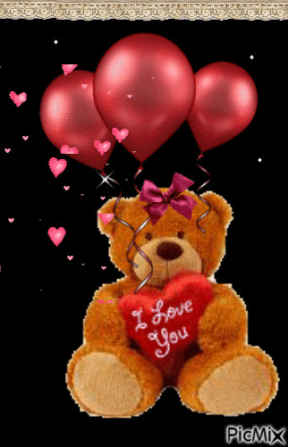 love teddy bear - Gratis animerad GIF