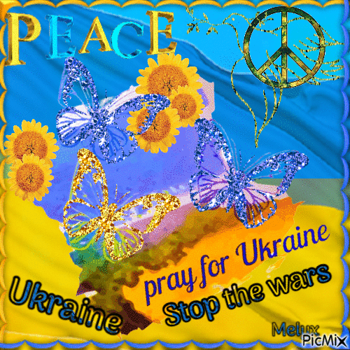 Peace for Ukraine #StopTheWar - Ingyenes animált GIF