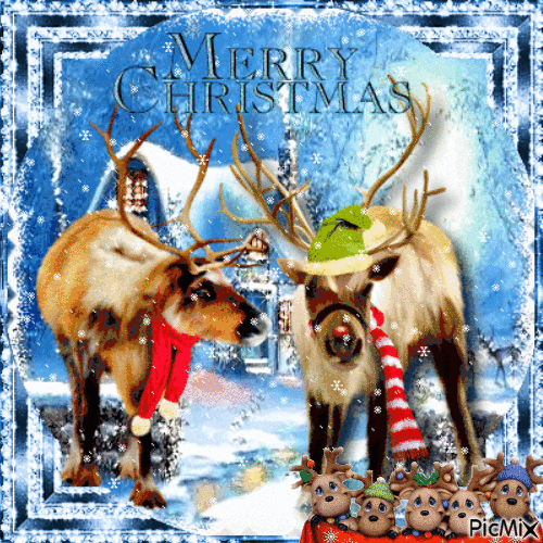 Christmas Reindeer - GIF เคลื่อนไหวฟรี