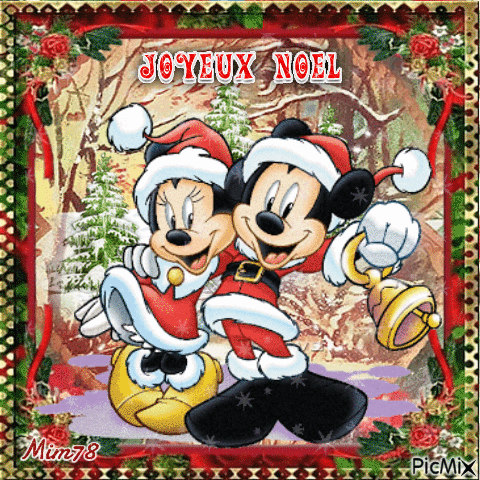 Joyeux Noël avec Mickey - Бесплатный анимированный гифка